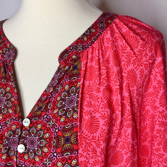 Fig and Flower Anthropologie Sz M Boho Peasant Top - Picture 2 of 8